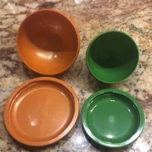 Jole food storage containers for leftover onion and limes. Screw on tops!